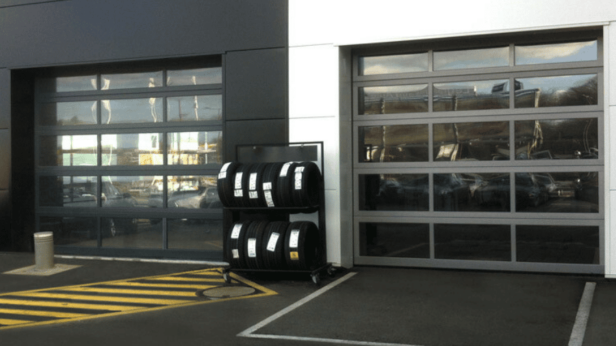Portes sectionnelles panneaux vitrés kloz 2