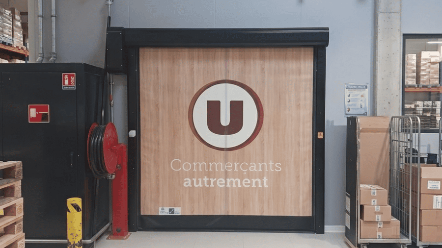 Accueil porte souple à enroulement super u kloz